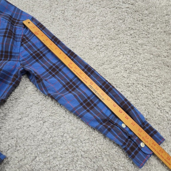 Madewell Shirt Mens Medium Blue Plaid Easy Fit Button‎ Up Long Sleeve Easy Fit - Picture 11 of 12